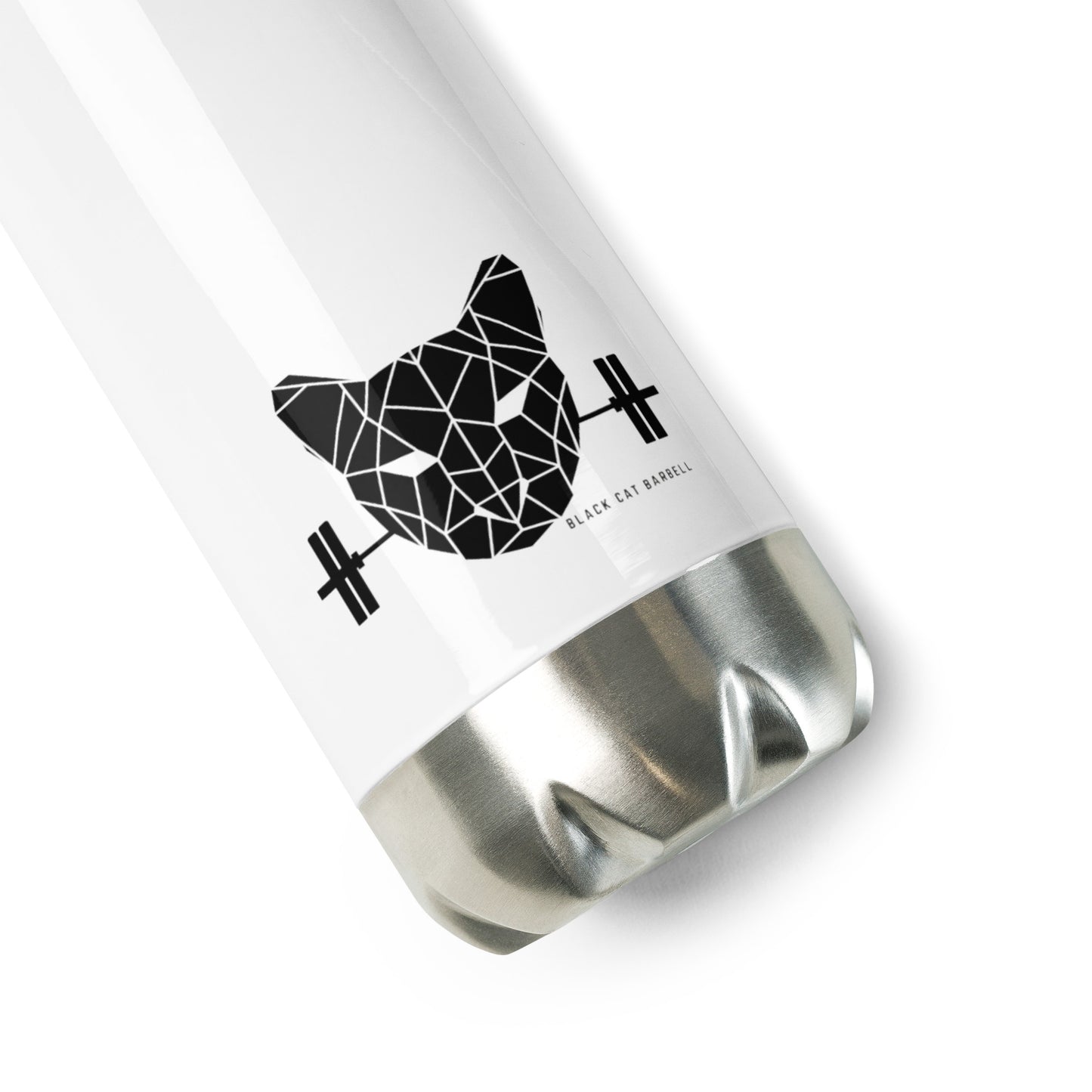 Black Cat Barbell Stainless Steel Water Bottle